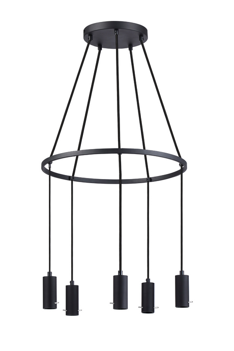 C-Lighting Hektor Ring Suspension Kit, 5 x E27, Sand Black Suitable For A Vast Selection Of Shades - 59699