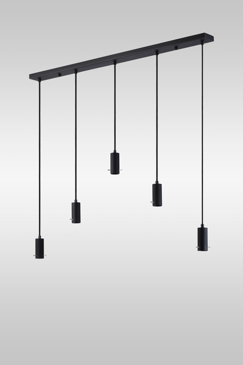 Load image into Gallery viewer, C-Lighting Hektor Linear Suspension Kit, 5 x E27, Sand Black Suitable For A Vast Selection Of Shades - 59701
