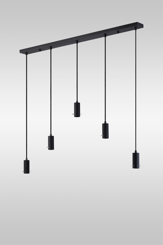C-Lighting Hektor Linear Suspension Kit, 5 x E27, Sand Black Suitable For A Vast Selection Of Shades - 59701
