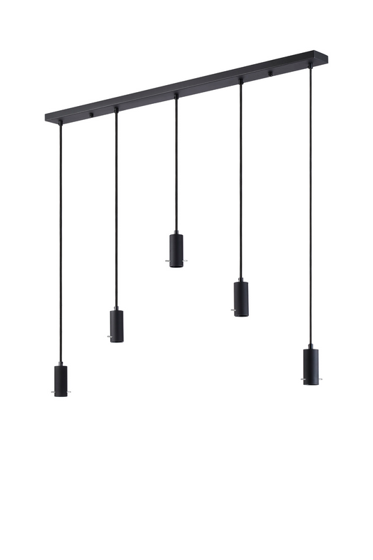 C-Lighting Hektor Linear Suspension Kit, 5 x E27, Sand Black Suitable For A Vast Selection Of Shades - 59701