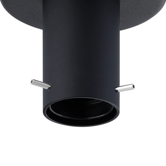 C-Lighting Hektor Single Flush, 1 x E27, Sand Black Suitable For A Vast Selection Of Shades - 59702