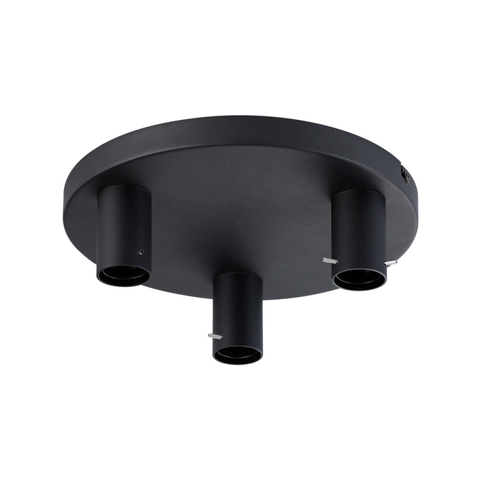 C-Lighting Hektor Single Flush, 3 x E27, Sand Black Suitable For A Vast Selection Of Shades - 59703