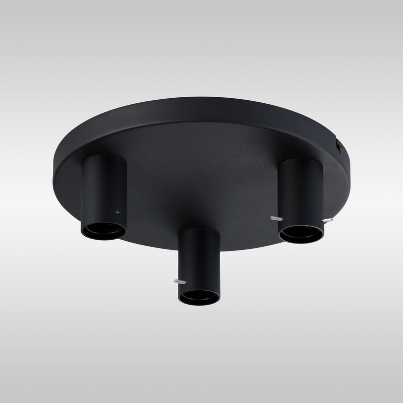 Load image into Gallery viewer, C-Lighting Hektor Single Flush, 3 x E27, Sand Black Suitable For A Vast Selection Of Shades - 59703
