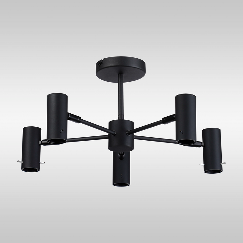 Load image into Gallery viewer, C-Lighting Hektor Single Semi Flush, 5 x E27, Sand Black Suitable For A Vast Selection Of Shades - 59705
