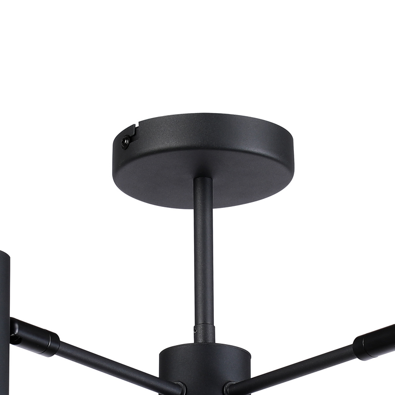 Load image into Gallery viewer, C-Lighting Hektor Single Semi Flush, 5 x E27, Sand Black Suitable For A Vast Selection Of Shades - 59705
