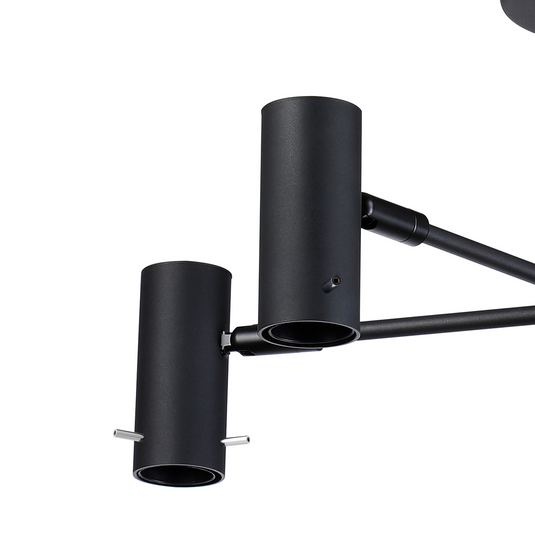 C-Lighting Hektor Single Semi Flush, 5 x E27, Sand Black Suitable For A Vast Selection Of Shades - 59705