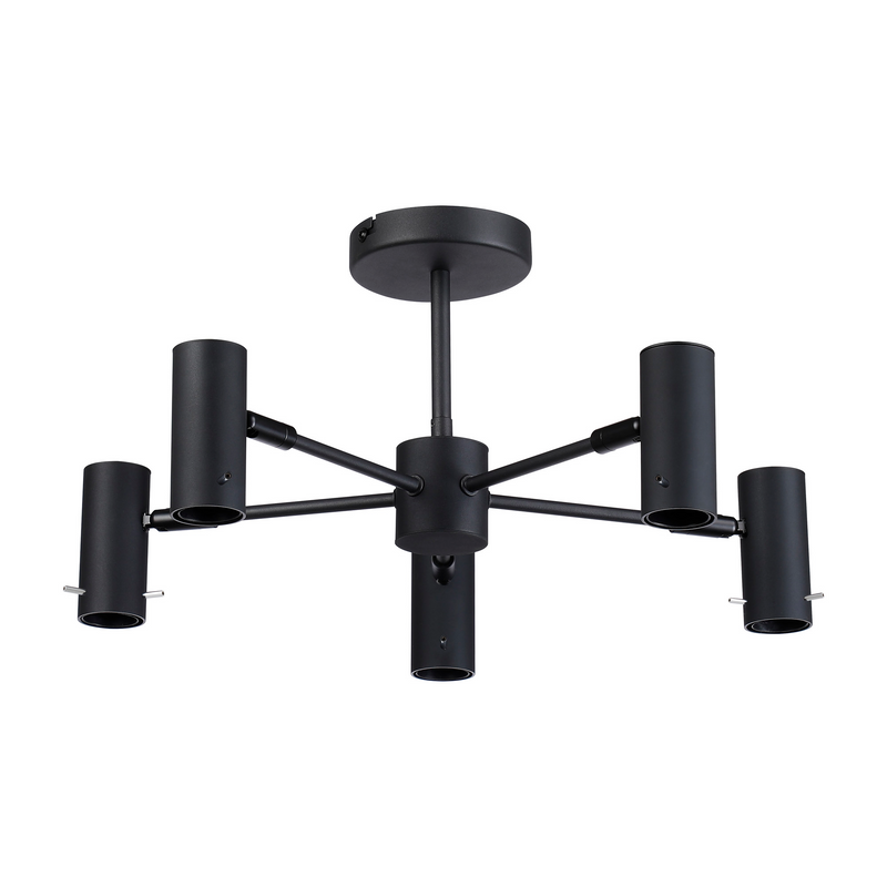 Load image into Gallery viewer, C-Lighting Hektor Single Semi Flush, 5 x E27, Sand Black Suitable For A Vast Selection Of Shades - 59705
