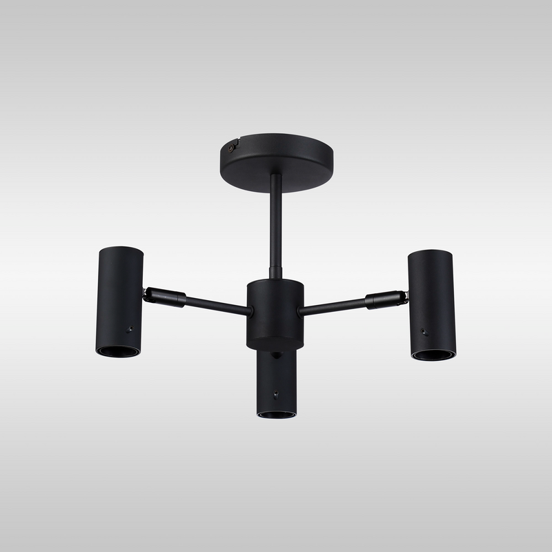 Load image into Gallery viewer, C-Lighting Hektor Single Semi Flush, 3 x E27, Sand Black Suitable For A Vast Selection Of Shades - 59708
