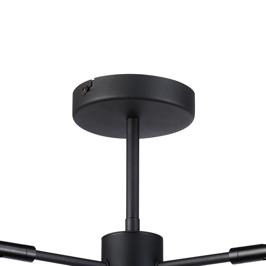 C-Lighting Hektor Single Semi Flush, 3 x E27, Sand Black Suitable For A Vast Selection Of Shades - 59708