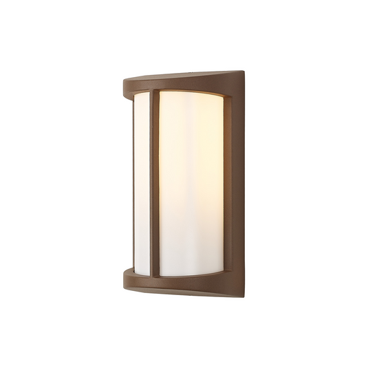 C-Lighting Edgar Wall Lamp, 1 x E27, IP54, Dark Brown/Opal  - 59727
