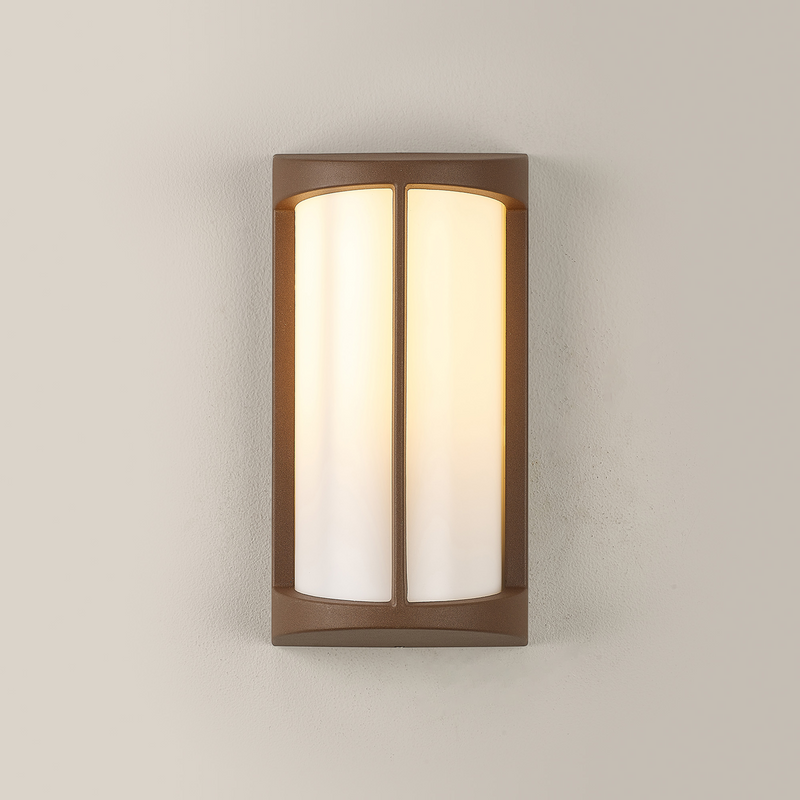 Load image into Gallery viewer, C-Lighting Edgar Wall Lamp, 1 x E27, IP54, Dark Brown/Opal  - 59727

