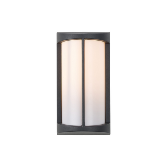 C-Lighting Edgar Wall Lamp, 1 x E27, IP54, Dark Grey/Opal  - 59728