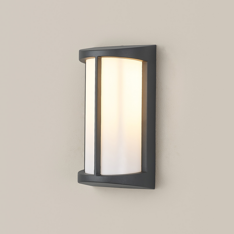 Load image into Gallery viewer, C-Lighting Edgar Wall Lamp, 1 x E27, IP54, Dark Grey/Opal  - 59728
