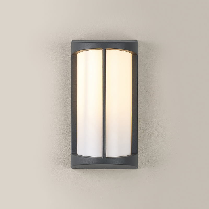 Load image into Gallery viewer, C-Lighting Edgar Wall Lamp, 1 x E27, IP54, Dark Grey/Opal  - 59728
