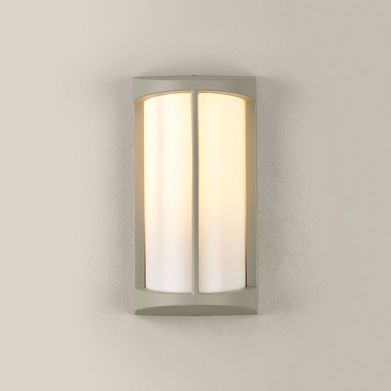 Load image into Gallery viewer, C-Lighting Edgar Wall Lamp, 1 x E27, IP54, Matt Silver/Opal  - 59729
