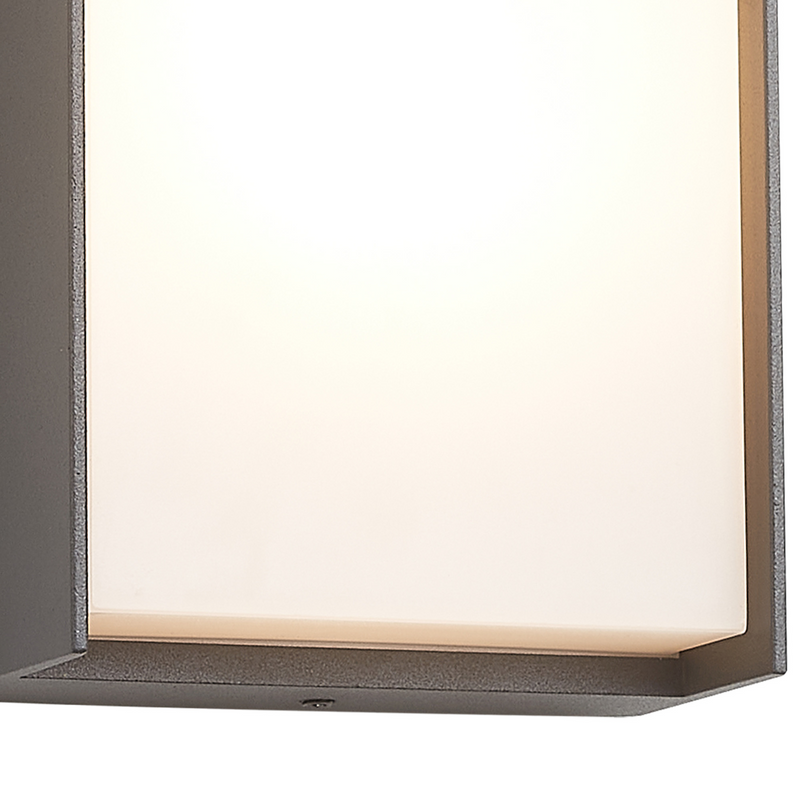 Load image into Gallery viewer, C-Lighting Verge Wall Lamp, 1 x 10W LED, 3000K, 500lm, IP65, Dark Grey/Opal, 3yrs Warranty  - 59730
