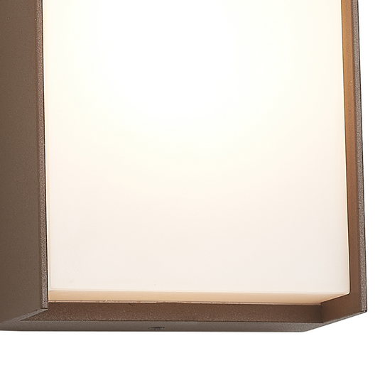 C-Lighting Verge Wall Lamp, 1 x 10W LED, 3000K, 500lm, IP65, Dark Brown/Opal, 3yrs Warranty  - 59731