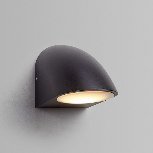 C-Lighting Kawa Wall Lamp, 1 x GU10, IP54, Matt Black/Opal  - 59734