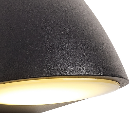 C-Lighting Kawa Wall Lamp, 1 x GU10, IP54, Matt Black/Opal  - 59734