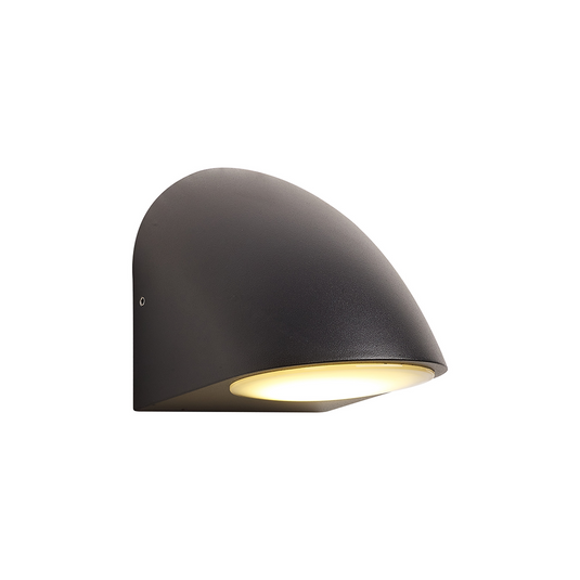 C-Lighting Kawa Wall Lamp, 1 x GU10, IP54, Matt Black/Opal  - 59734