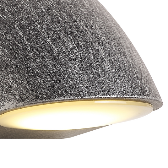 C-Lighting Kawa Wall Lamp, 1 x GU10, IP54, Black/Brushed Silver/Opal  - 59736