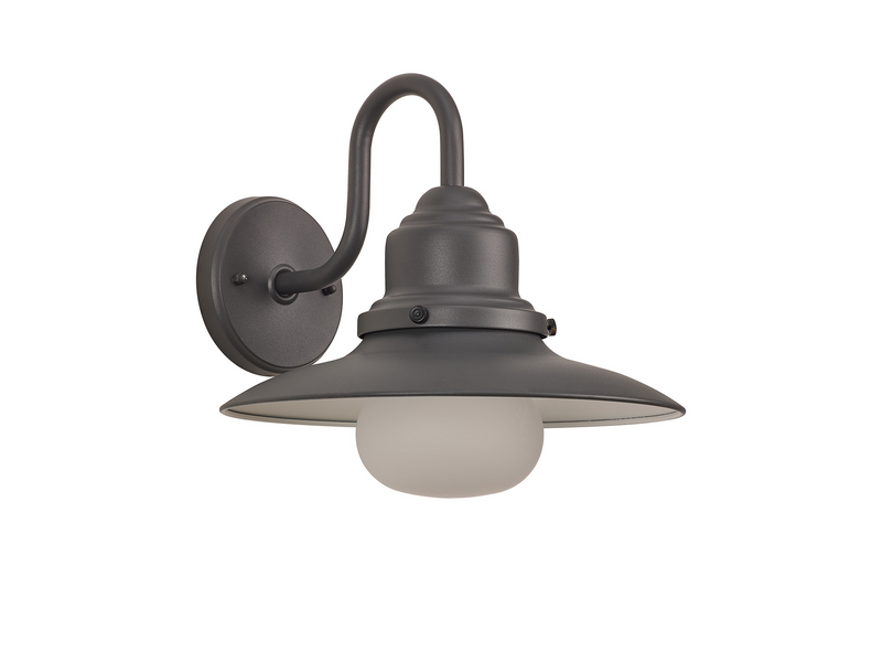 Load image into Gallery viewer, C-Lighting Norad Wall Lamp, 1 x E27, IP44, Dark Grey/Black/Opal - 59737
