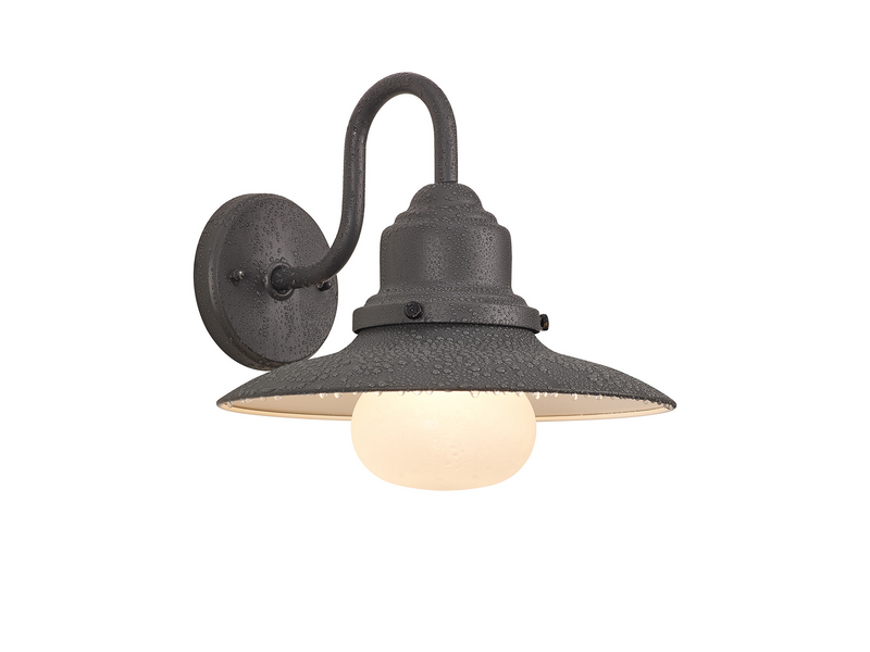 Load image into Gallery viewer, C-Lighting Norad Wall Lamp, 1 x E27, IP44, Dark Grey/Black/Opal - 59737
