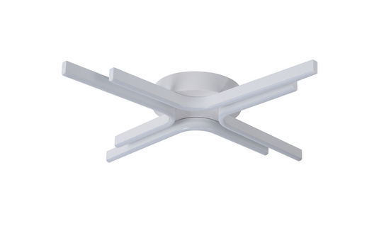 C-Lighting Lungo 4 Arm Flush Ceiling, 36W LED, Remote Control CCT Tuneable White 3000K-6000K, 1000lm, Sand White, 3yrs Warranty - 59777