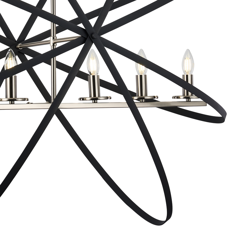 Load image into Gallery viewer, C-Lighting Hoath Pendant Oval, 6 x E14, Anthracite/Satin Nickel - 59780
