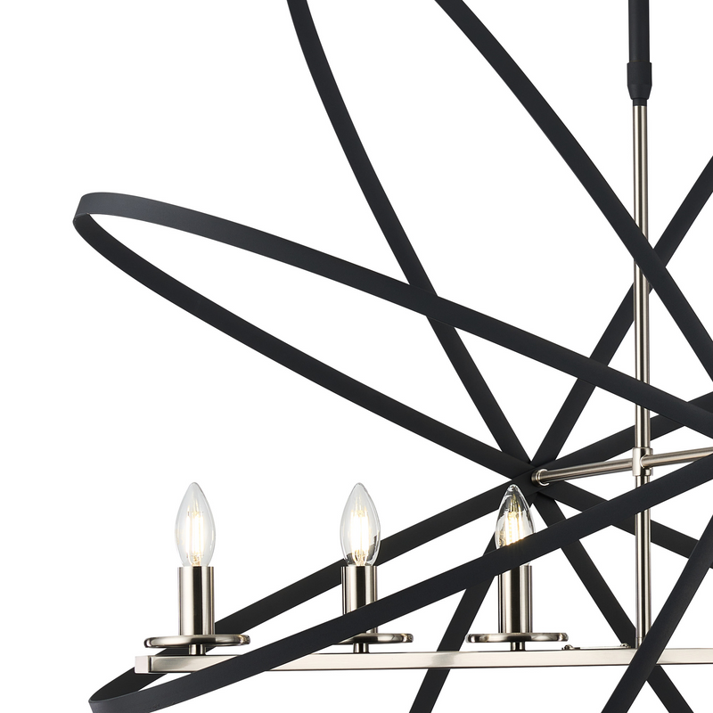 Load image into Gallery viewer, C-Lighting Hoath Pendant Oval, 6 x E14, Anthracite/Satin Nickel - 59780
