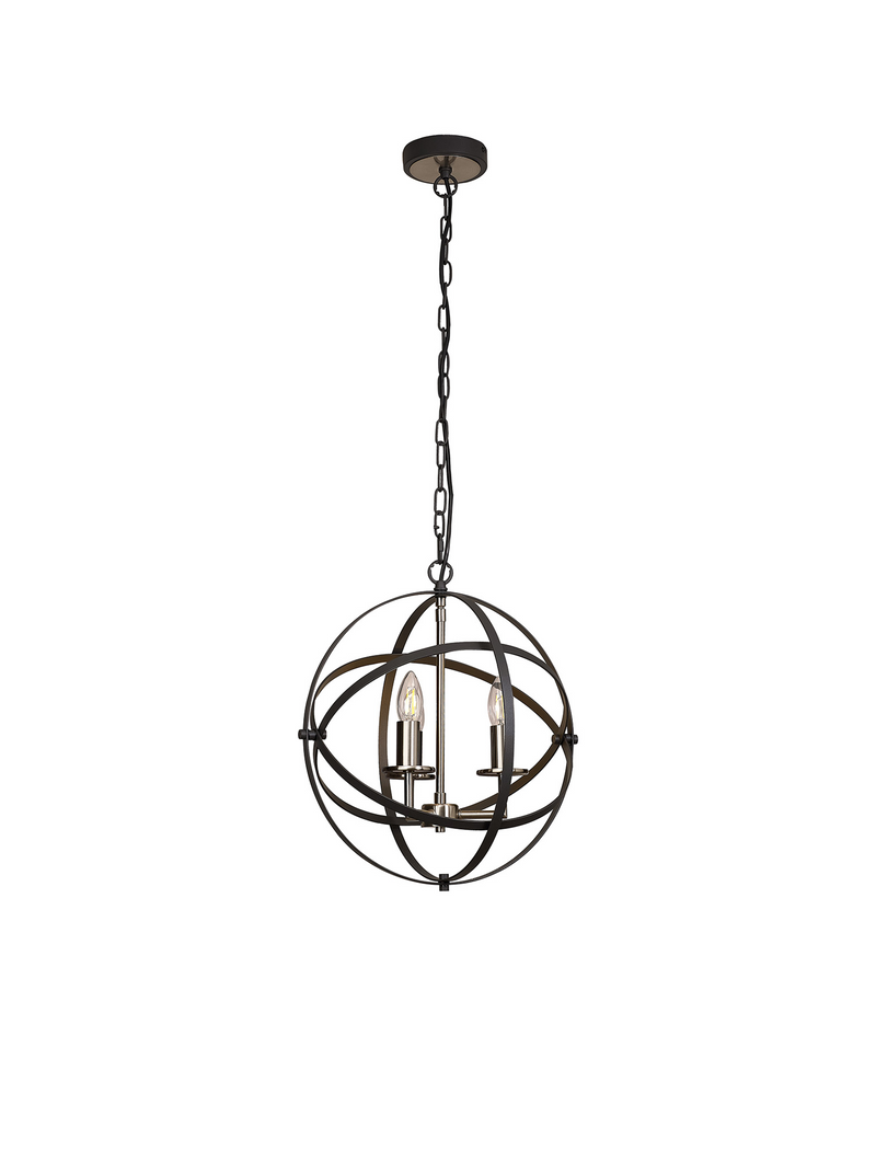 Load image into Gallery viewer, C-Lighting Hoath Pendant, 3 x E14, Anthracite/Satin Nickel - 59782
