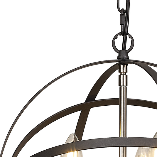 C-Lighting Hoath Pendant, 3 x E14, Anthracite/Satin Nickel - 59782