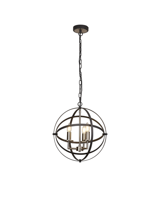 C-Lighting Hoath Pendant, 3 x E14, Anthracite/Satin Nickel - 59782