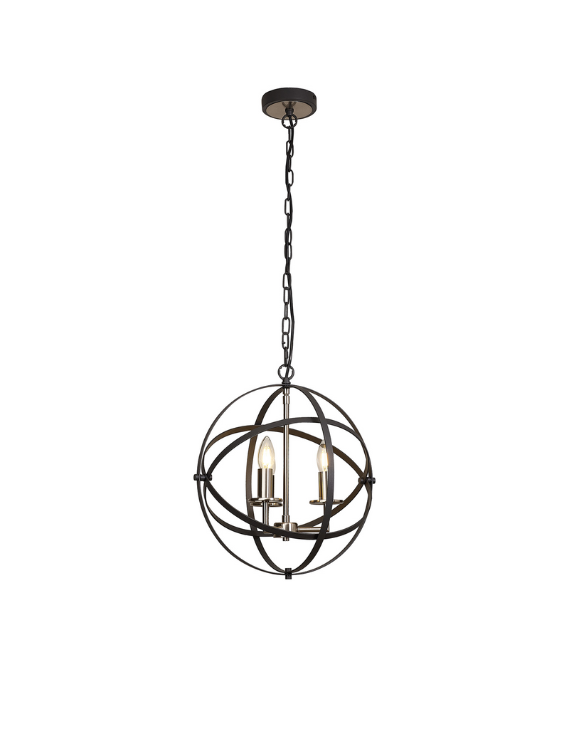 Load image into Gallery viewer, C-Lighting Hoath Pendant, 3 x E14, Anthracite/Satin Nickel - 59782
