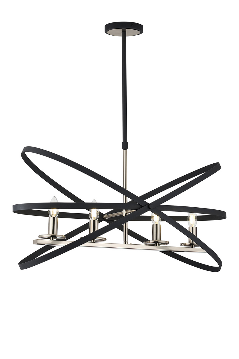 Load image into Gallery viewer, C-Lighting Hoath Pendant, 4 x E14, Anthracite/Satin Nickel - 59783
