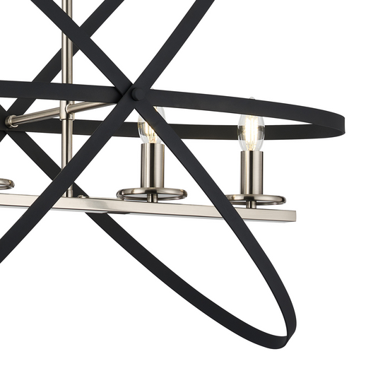 C-Lighting Hoath Pendant, 4 x E14, Anthracite/Satin Nickel - 59783