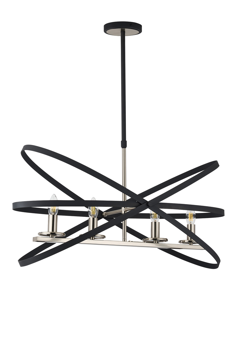 Load image into Gallery viewer, C-Lighting Hoath Pendant, 4 x E14, Anthracite/Satin Nickel - 59783
