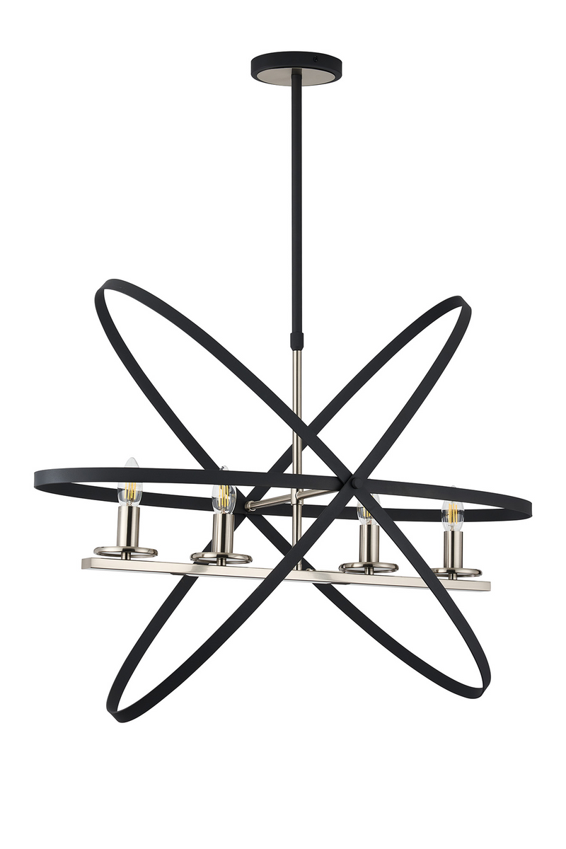 Load image into Gallery viewer, C-Lighting Hoath Pendant, 4 x E14, Anthracite/Satin Nickel - 59783
