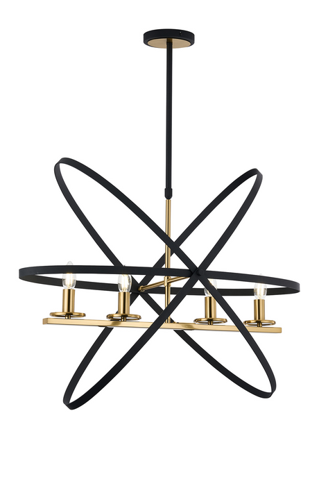 C-Lighting Hoath Pendant, 4 x E14, Black/Gold - 59784