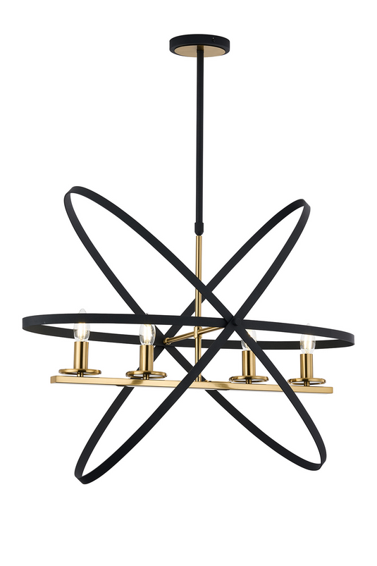 C-Lighting Hoath Pendant, 4 x E14, Black/Gold - 59784