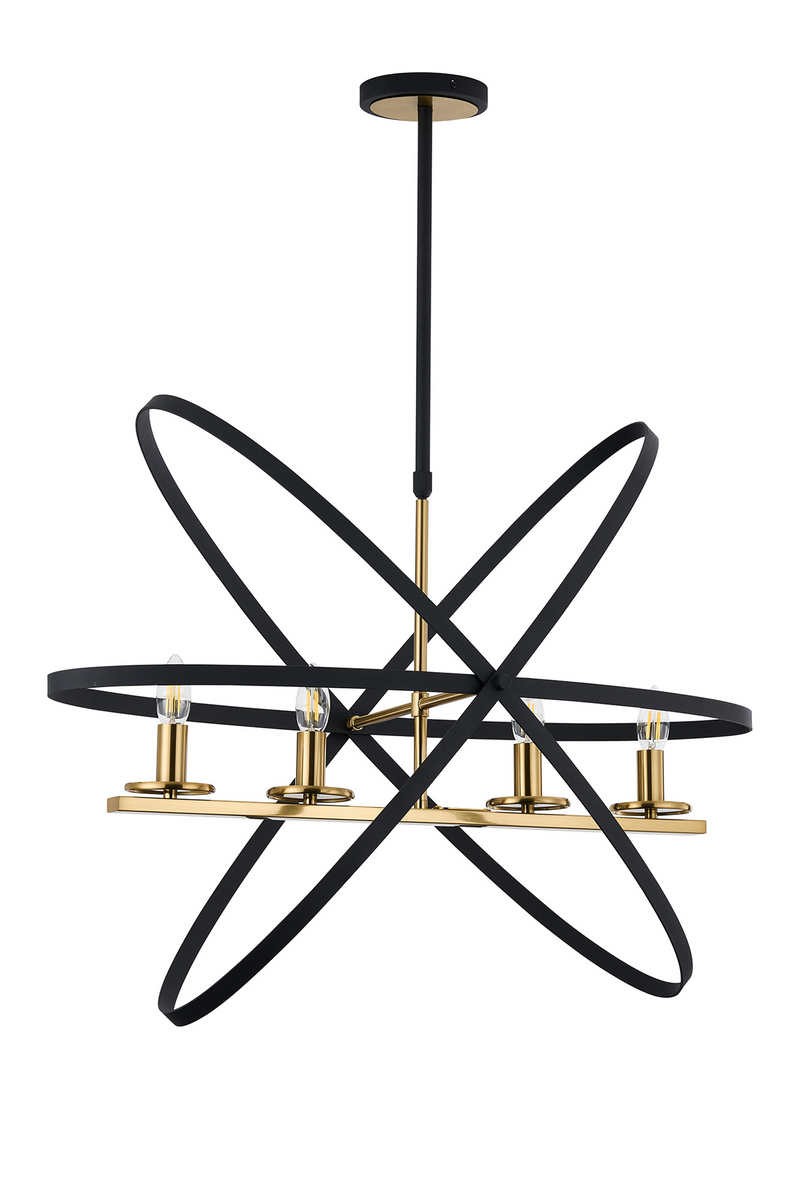 Load image into Gallery viewer, C-Lighting Hoath Pendant, 4 x E14, Black/Gold - 59784
