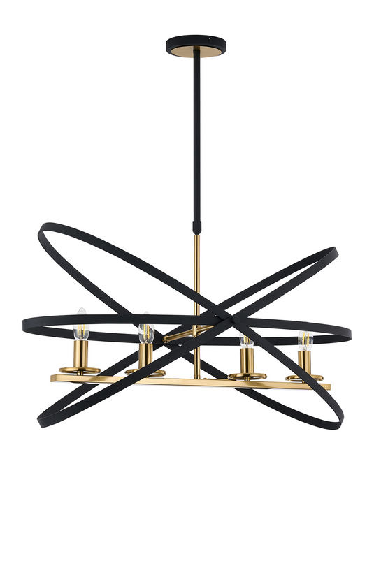C-Lighting Hoath Pendant, 4 x E14, Black/Gold - 59784
