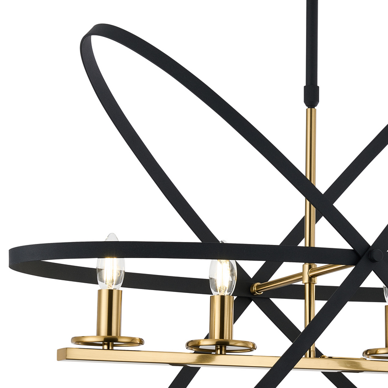 Load image into Gallery viewer, C-Lighting Hoath Pendant, 4 x E14, Black/Gold - 59784
