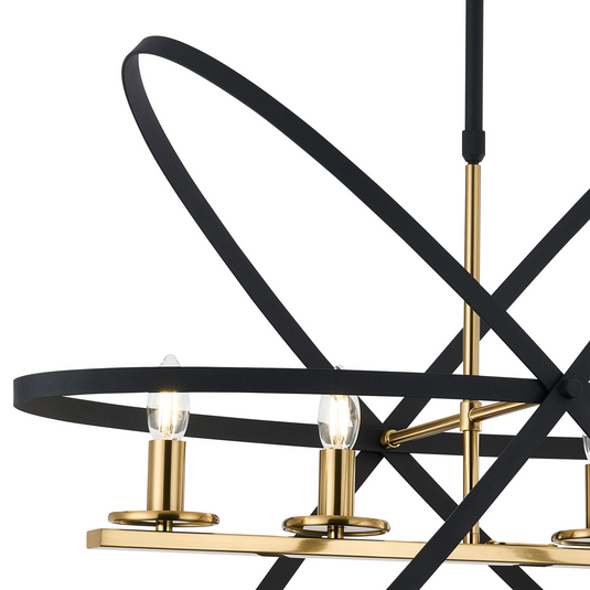 C-Lighting Hoath Pendant, 4 x E14, Black/Gold - 59784