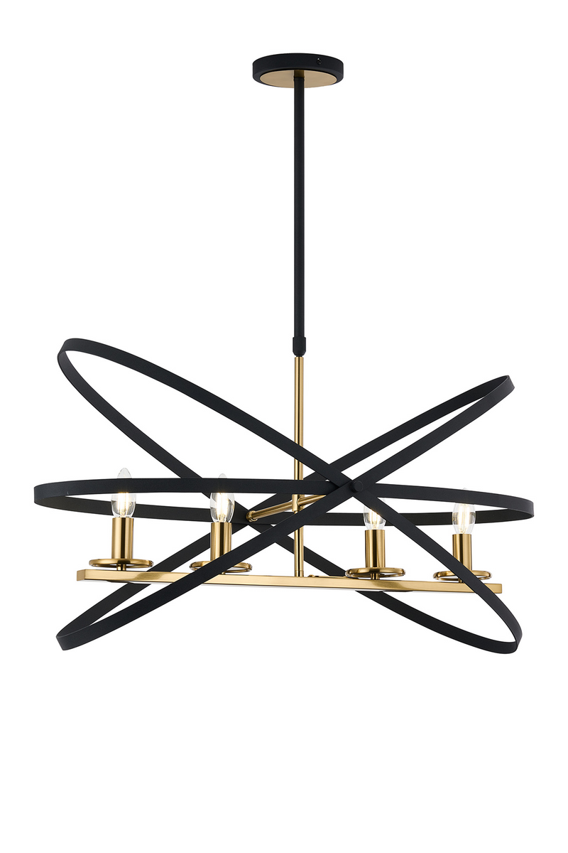 Load image into Gallery viewer, C-Lighting Hoath Pendant, 4 x E14, Black/Gold - 59784
