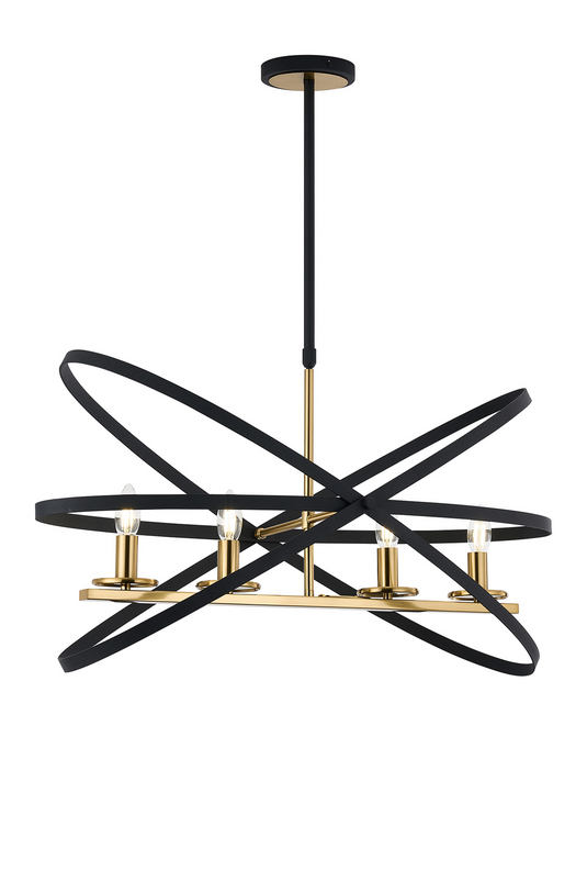 C-Lighting Hoath Pendant, 4 x E14, Black/Gold - 59784