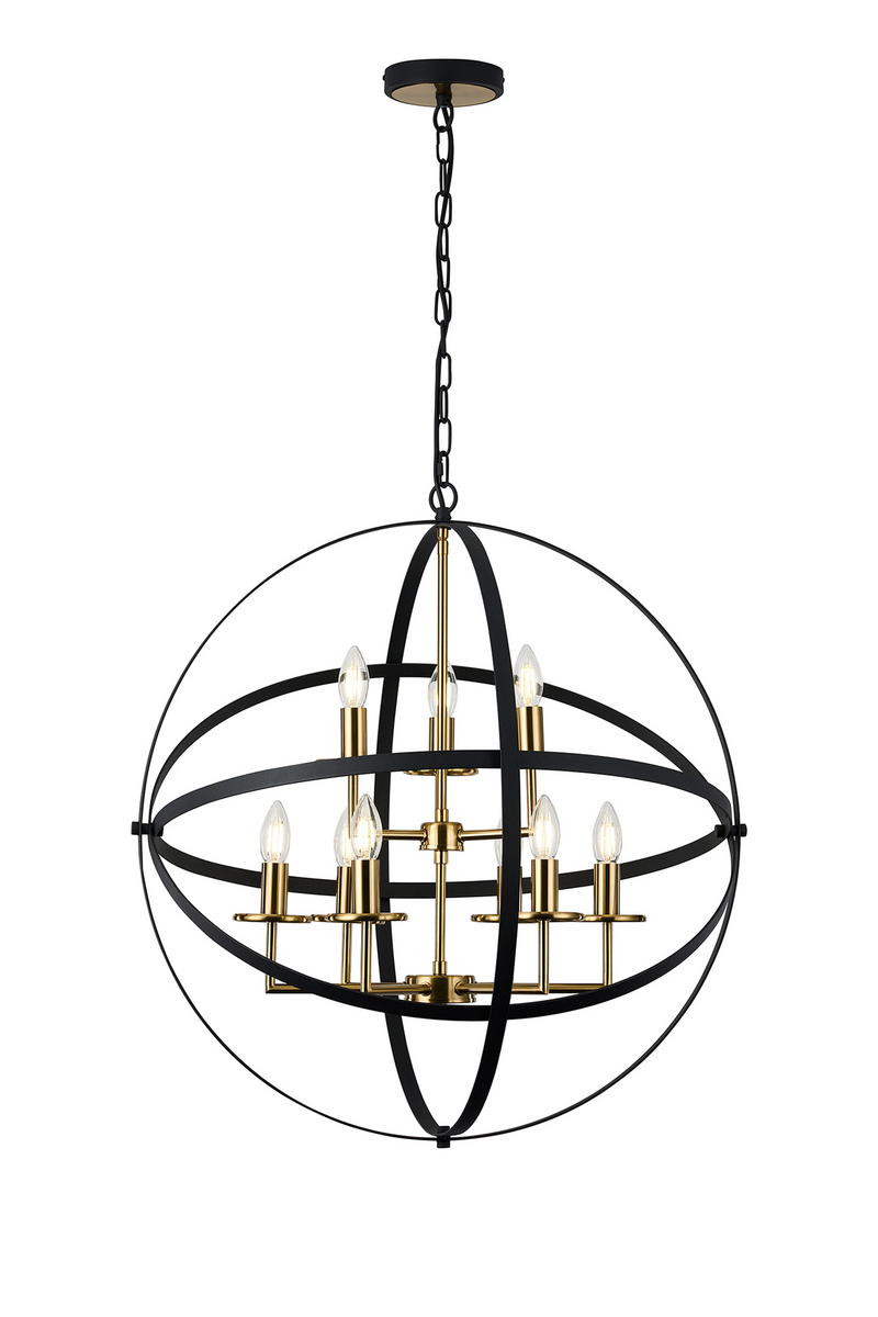 Load image into Gallery viewer, C-Lighting Hoath Pendant, 6+3 x E14, Black/Gold - 59786
