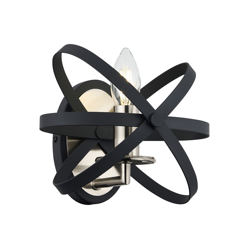 Load image into Gallery viewer, C-Lighting Hoath Wall Lamp, 1 x E14, Anthracite/Satin Nickel - 59789
