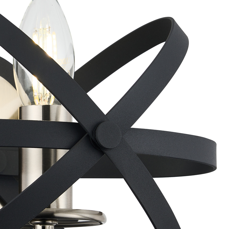 Load image into Gallery viewer, C-Lighting Hoath Wall Lamp, 1 x E14, Anthracite/Satin Nickel - 59789
