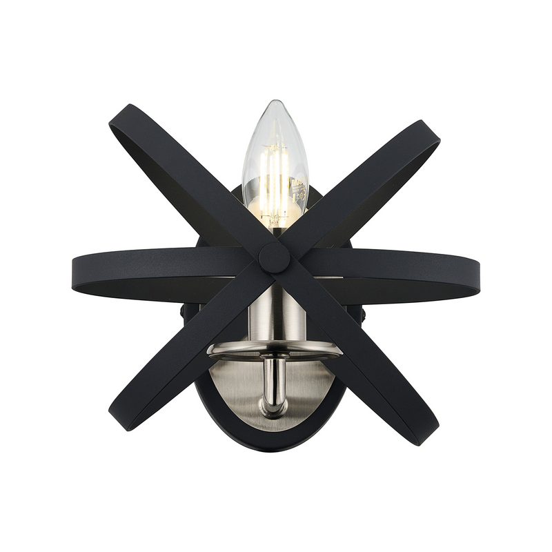 Load image into Gallery viewer, C-Lighting Hoath Wall Lamp, 1 x E14, Anthracite/Satin Nickel - 59789
